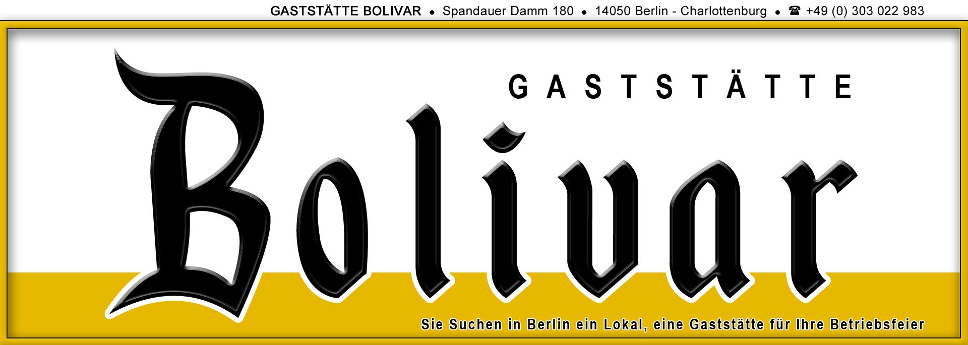 Gaststätte, Lokal, Kneipe, Betriebsfeier, Berlin, Charlottenburg, Wilmersdorf, Spandau, Bolivar