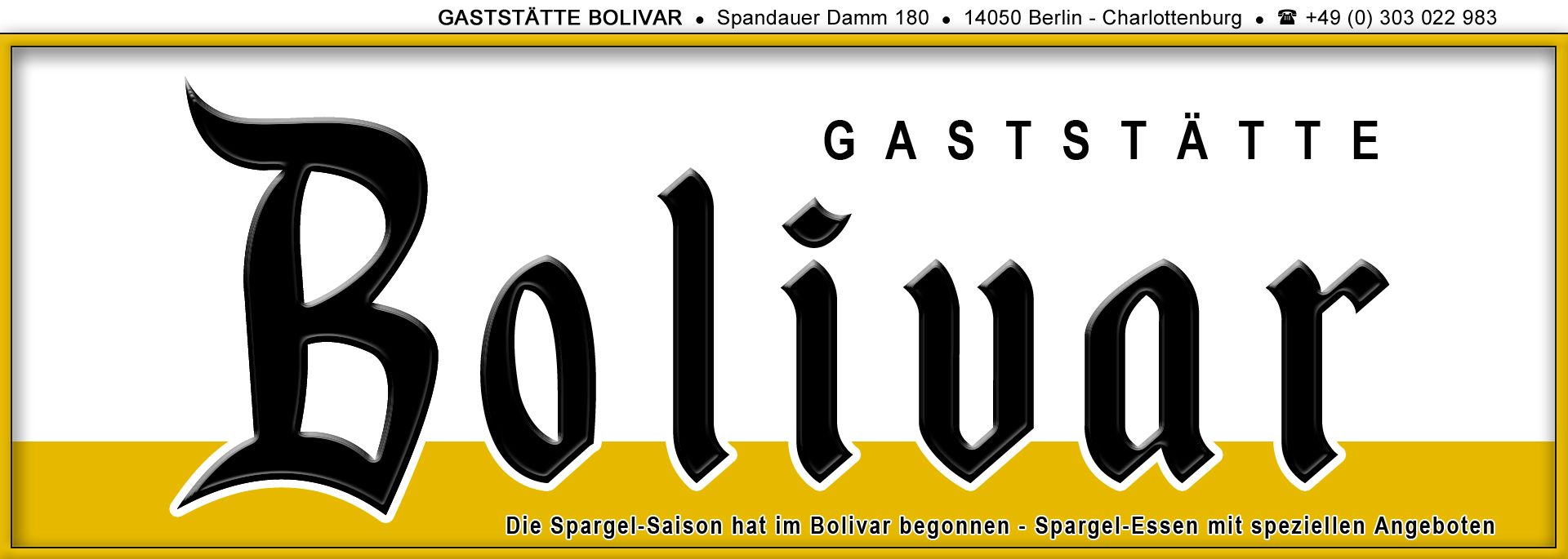 Spargel-Essen in Berlin - Charlottenburg, im Kiez vom Westend - mit super Angeboten im Bolivar