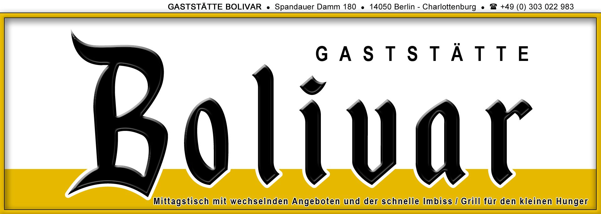 GASTSTÄTTE BOLIVAR, Restaurant, Lokal, Kneipe, Imbiss, Grill, Biker, Bikerin, Treff