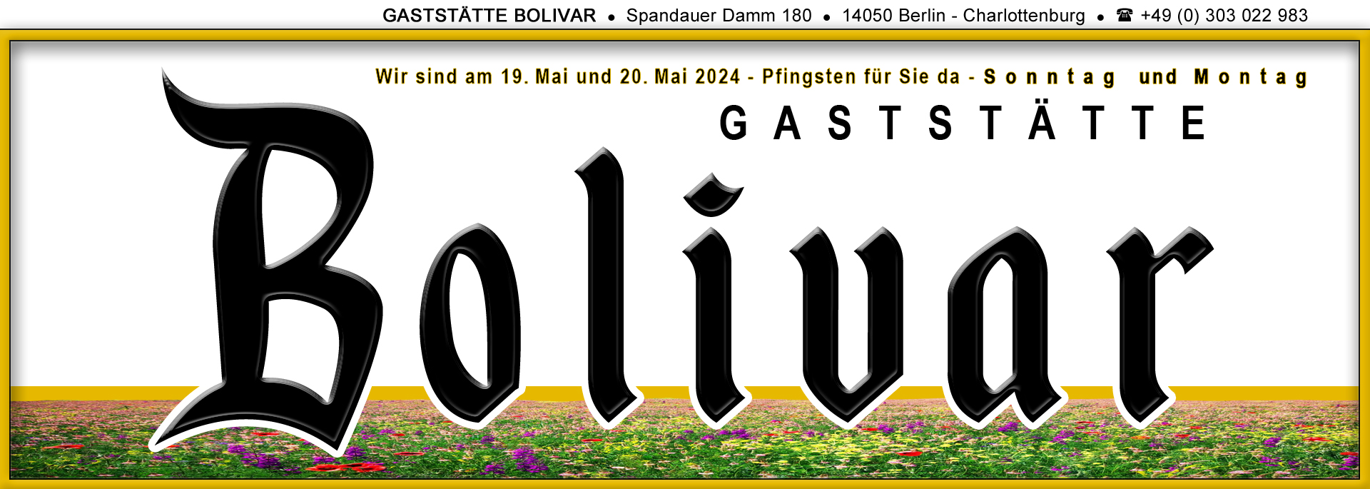 19. und 20. Mai 2024 - Pfingsten - Sonntag und Montag gemütlich im Biergarten sitzen und sich verwöhnen lassen