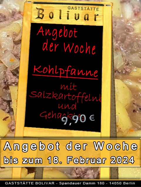 Angebot der Woche - 14. bis 18. Februar 2024