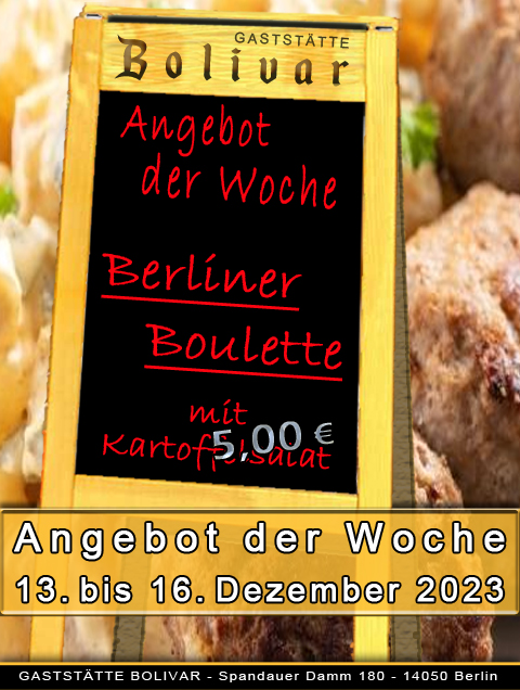 Angebot der Woche - 13. bis 16. Dezember 2023