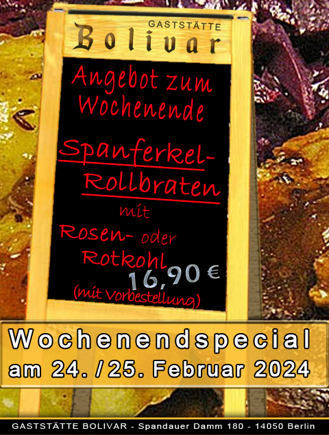 Wochenendspecial am 24.- 25. Februar 2024