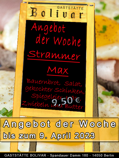 Angebot der Woche bis zum 9. April 2023