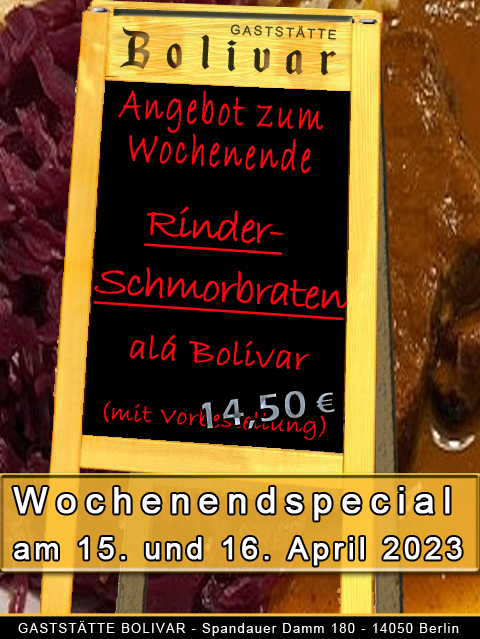 Wochenendspecial am 15. und 16. April 2023